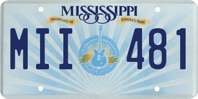 MS license plate MII481
