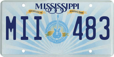 MS license plate MII483