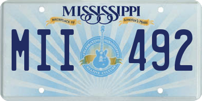 MS license plate MII492