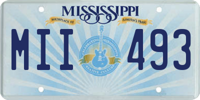 MS license plate MII493