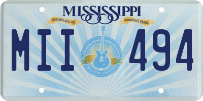 MS license plate MII494