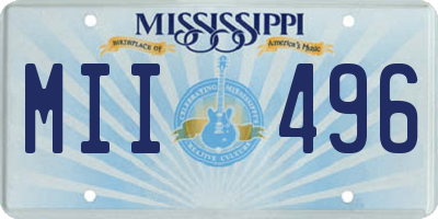 MS license plate MII496