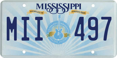 MS license plate MII497