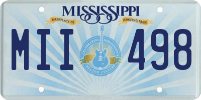 MS license plate MII498