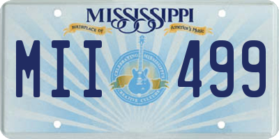 MS license plate MII499