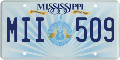 MS license plate MII509