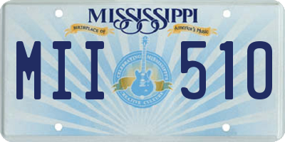 MS license plate MII510