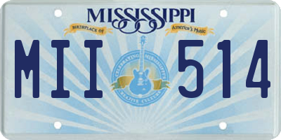 MS license plate MII514
