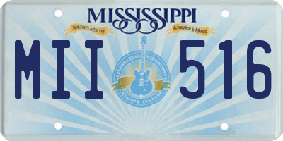MS license plate MII516