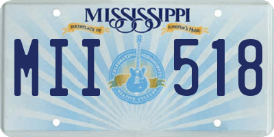 MS license plate MII518