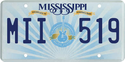 MS license plate MII519