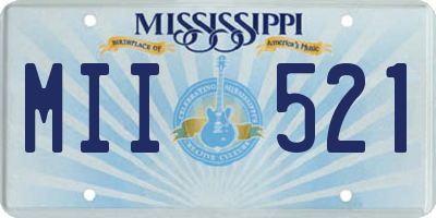 MS license plate MII521