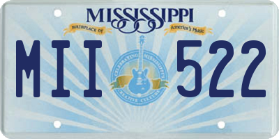 MS license plate MII522