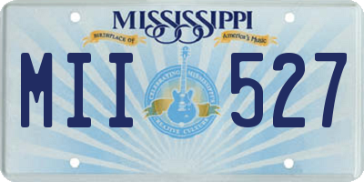 MS license plate MII527