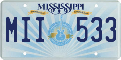 MS license plate MII533