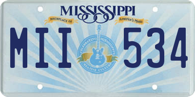 MS license plate MII534
