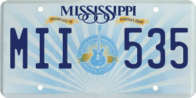 MS license plate MII535
