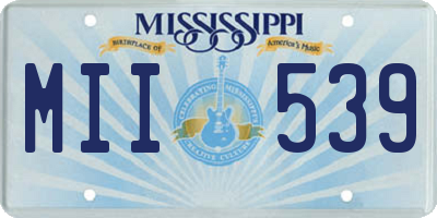 MS license plate MII539