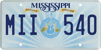 MS license plate MII540