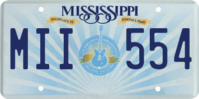 MS license plate MII554