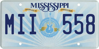 MS license plate MII558