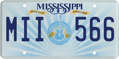 MS license plate MII566