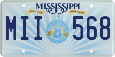 MS license plate MII568
