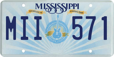 MS license plate MII571