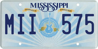 MS license plate MII575