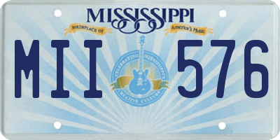 MS license plate MII576