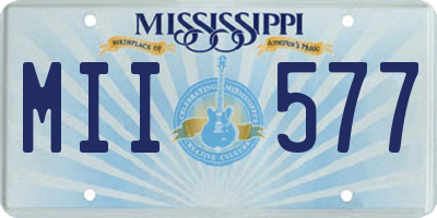 MS license plate MII577