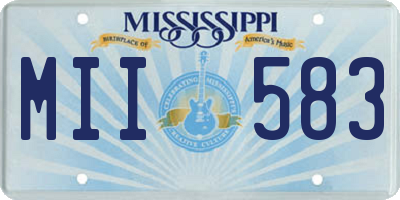 MS license plate MII583