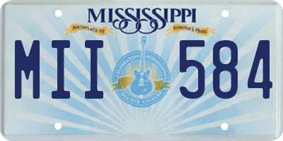 MS license plate MII584