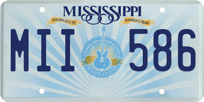 MS license plate MII586