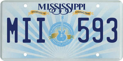 MS license plate MII593