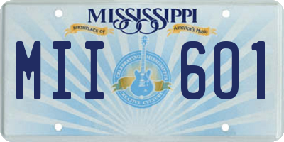 MS license plate MII601