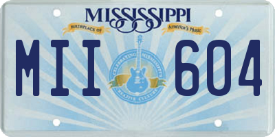 MS license plate MII604