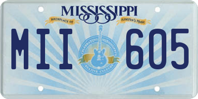 MS license plate MII605
