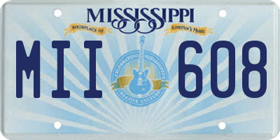 MS license plate MII608