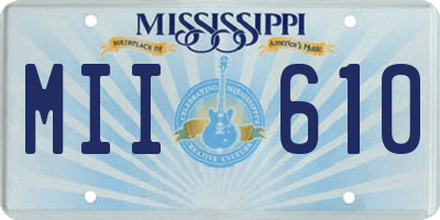 MS license plate MII610