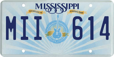 MS license plate MII614