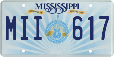 MS license plate MII617
