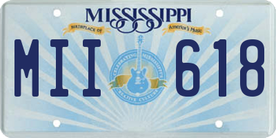 MS license plate MII618