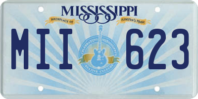 MS license plate MII623