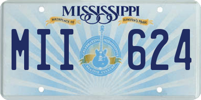 MS license plate MII624