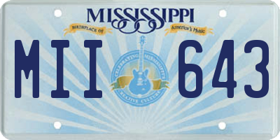 MS license plate MII643