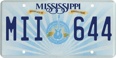 MS license plate MII644