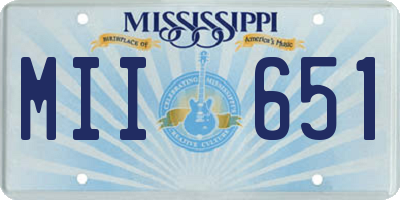 MS license plate MII651