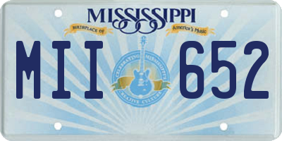 MS license plate MII652