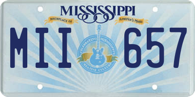 MS license plate MII657